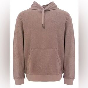 Hugo Boss Terry Cloth Pullover Hoodie in brown tan size medium